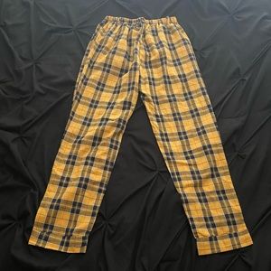 Shein Yellow Plaid Pants